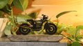 Statue Moto Imprimée en 3D et bois flotté