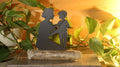 Statue Maman et fils Imprimée en 3D et bois flotté