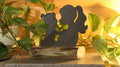 Statue Maman et Fille Imprimée en 3D et bois flotté