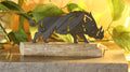 Statue Sanglier Imprimée en 3D et bois flotté