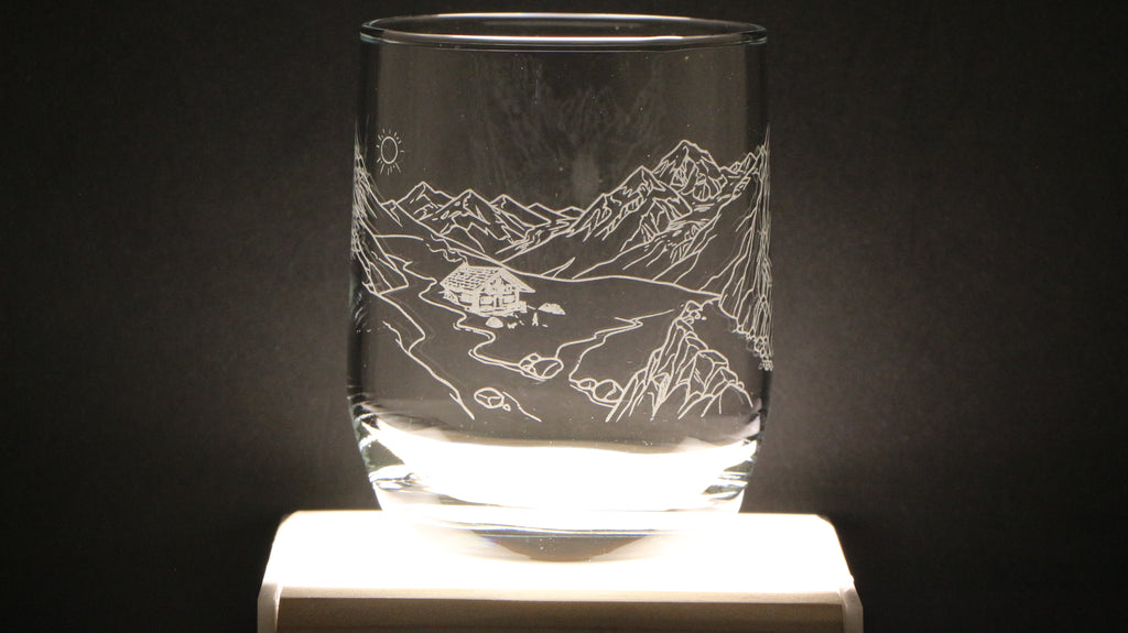 Verres gravés au laser