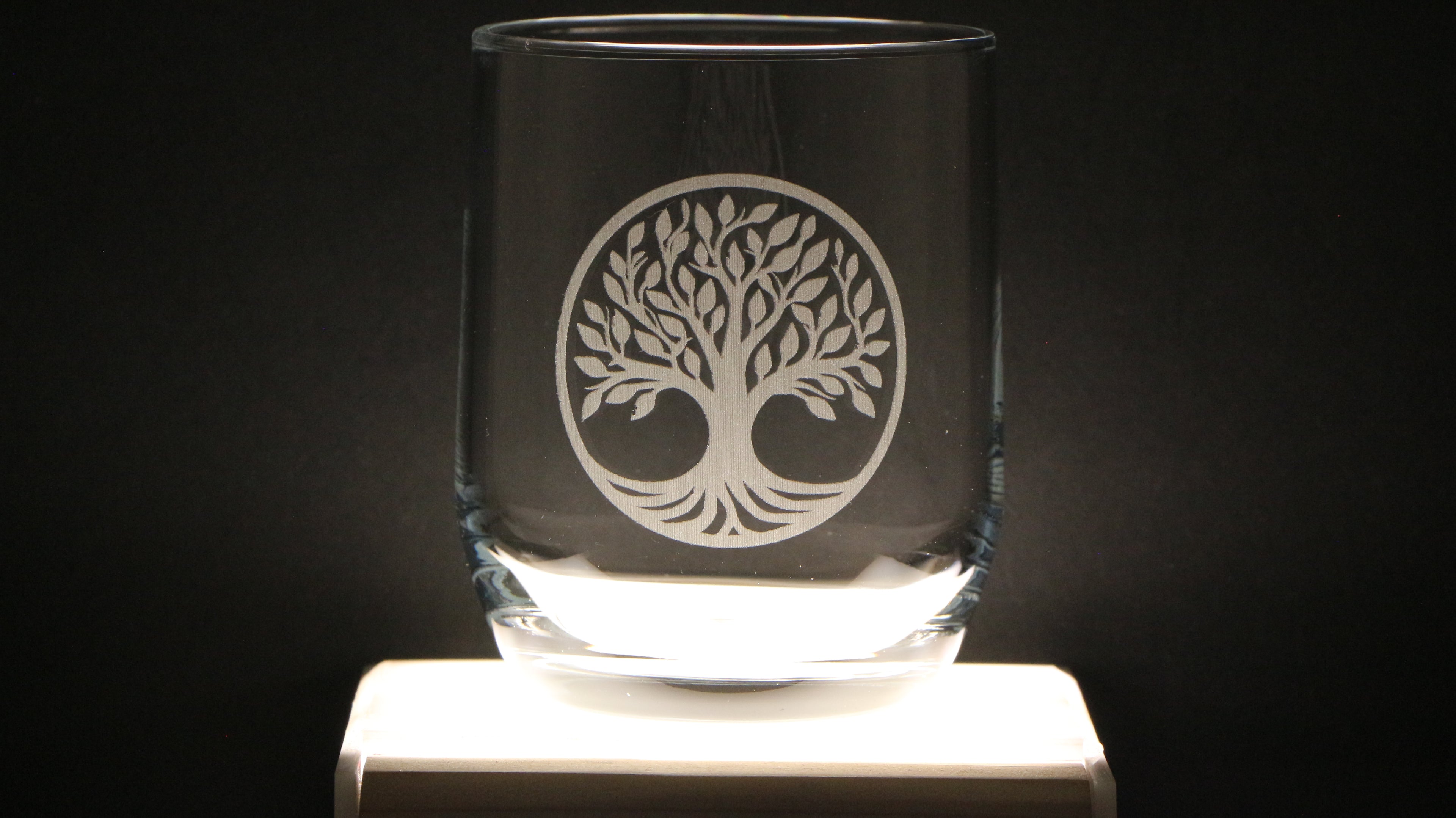 Verres gravés au laser