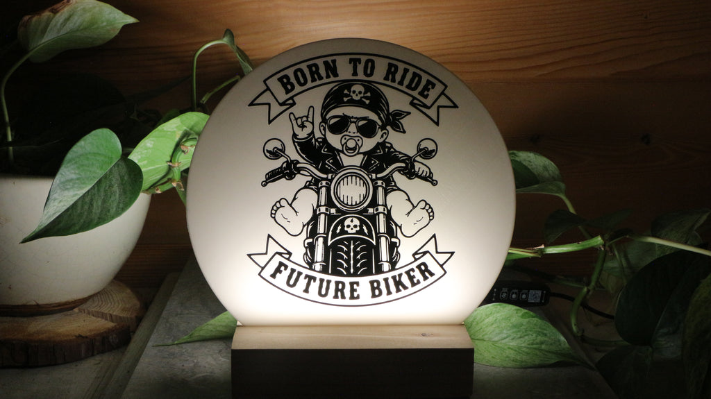 Lampes 3D (thème motard)