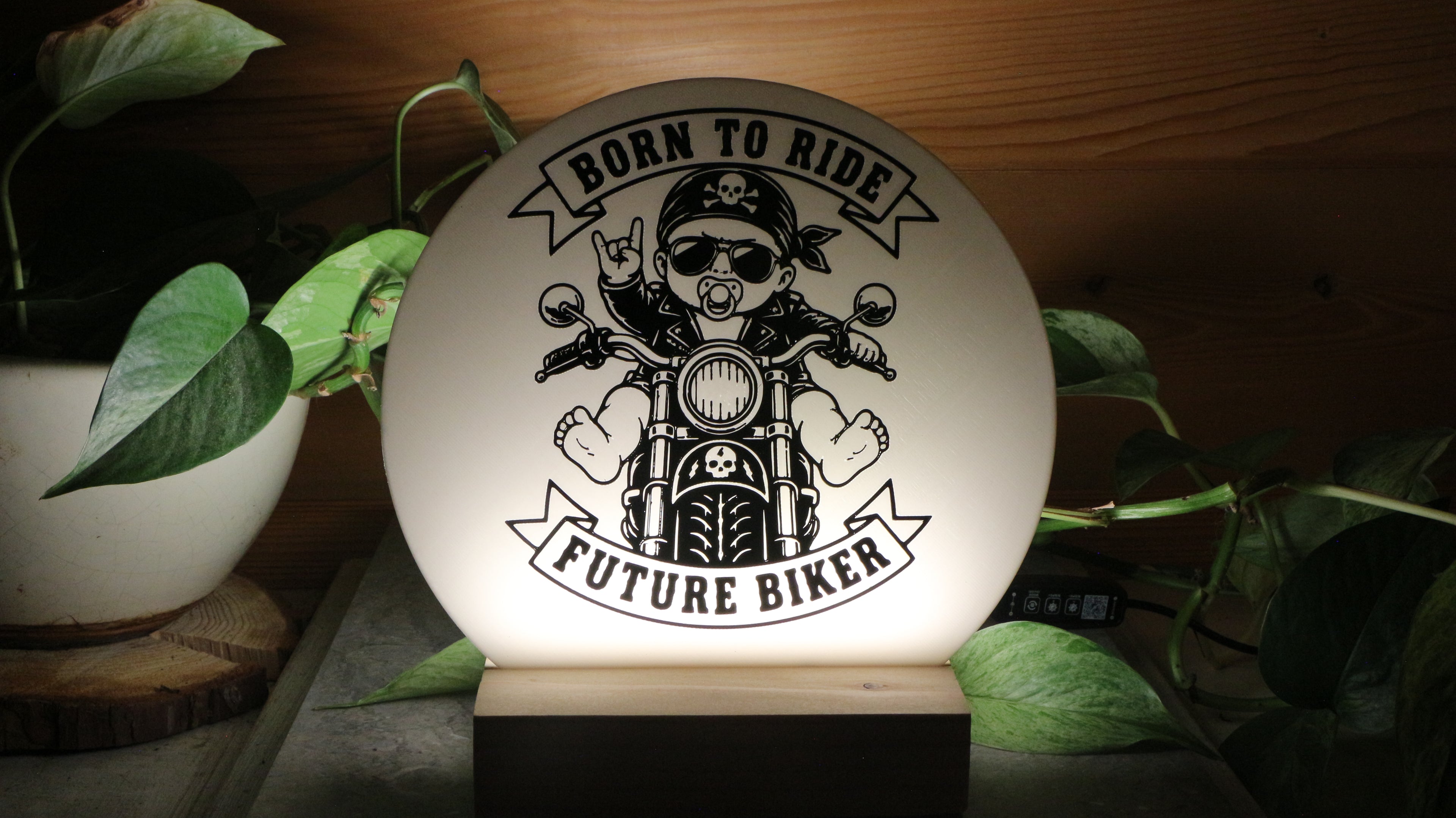 Lampes 3D (thème motard)